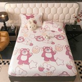 Cumpara ieftin Cearsaf de pat Cocolino cu elastic si 2 fete de perna Nadine 180x200cm