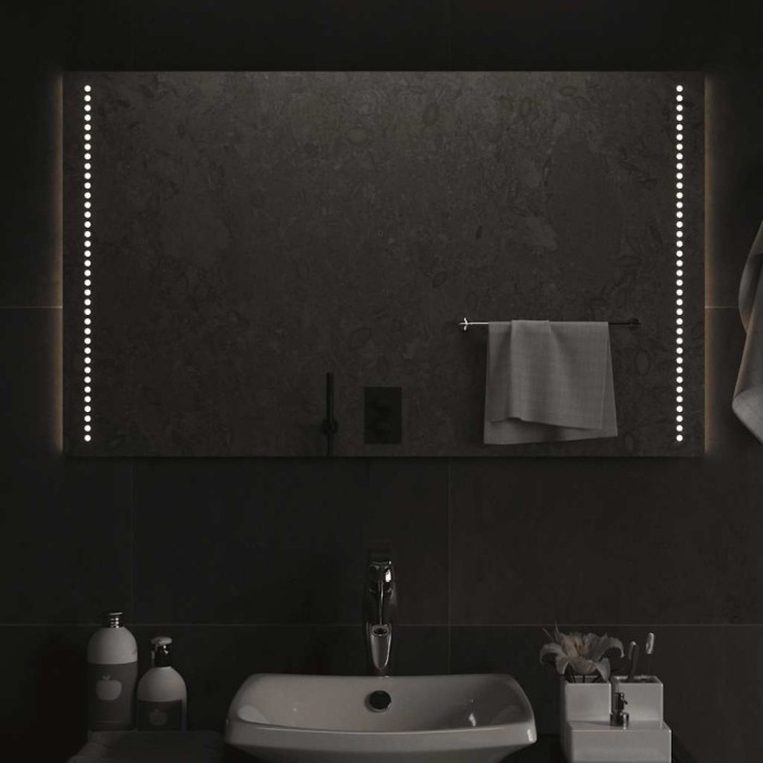 vidaXL Oglindă de baie cu LED, 100x60 cm 151736
