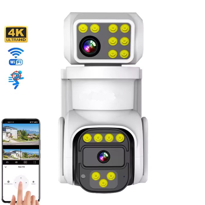 Camera de Supraveghere WIFI/IP ,PTZ ,TSS-S291, cu 2 Lentile , 4MP/4MP Ultra HD