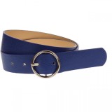 Curea dama, casual-eleganta, din piele ecologica, latime 3 cm, albastru - CRD001AB, CK LEATHER