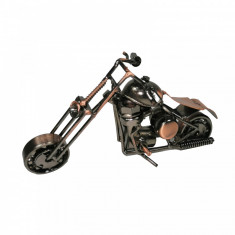 Motocicleta decorativa din metal Chopper Rat Bike 15 cm foto