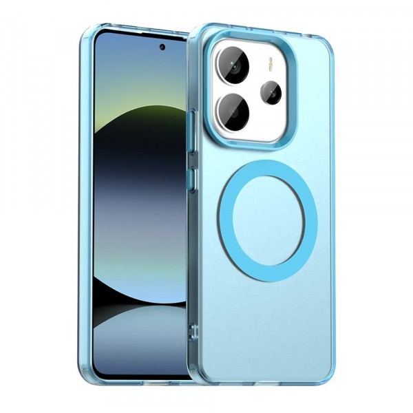 Husa MagSafe pentru Xiaomi Redmi Note 14 5G, Techsuit, CandyCase, Albastra