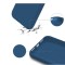 Husa din silicon compatibila cu iPhone 14 Pro, silk touch, interior din catifea, Deep Blue