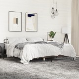 Cumpara ieftin Cadru de pat, stejar maro, 180x200 cm, lemn prelucrat și metal