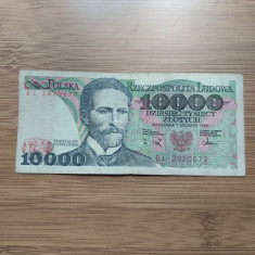 Bancnota Polonia 10000 Zloti anul 1988