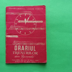 Bucuresti Orarul trenurilor / Mersul trenurilor 1960