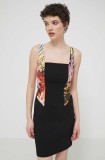 Desigual rochie MARBELLA LACROIX culoarea negru, mini, mulată, 24SWVW75