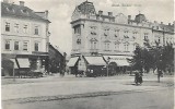Arad, Salacz utca, tramvai cu cai 1908, reclama Esperanto