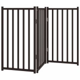 Cumpara ieftin Poarta pentru caini pliabila 3 panouri negru, 150 cm, lemn brad