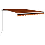 Cumpara ieftin Copertina retractabila manual, portocaliu &amp; maro, 350 x 250 cm
