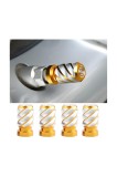 Capace filetate pentru valve de anvelope din aluminiu, pachet de 4, din aliaj &ndash; Negru