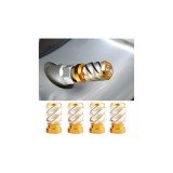 Capace filetate pentru valve de anvelope din aluminiu, pachet de 4, din aliaj &ndash; Negru