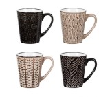 Set 4 cani pentru cafea, Ceramica, 350ml, Oem