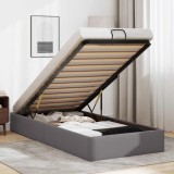 VidaXL Cadru pat otoman fără saltea gri 100x200 cm piele artificială