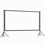 HOMCOM Ecran de Proiecție 120" 4K/8K HD Format 16:9 cu 2 Trepiede Pliabile, Ecran Portabil cu Față Dublă, Unghi Larg de 160&deg;, pentru Cinema Acasă sau