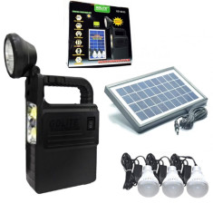 Kit Solar Incarcator Urgente Lanterna si Becuri GdLite GD8033 6V 4.5A foto