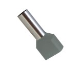 Pini terminali dubli 100 Buc 2x2.5mm gri Adeleq 01-440 2