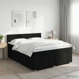 Cumpara ieftin Pat boxspring cu saltea Negru 160 x 200 cm Tesatura