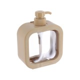 Dispenser Săpun Plastic 300Ml &ndash; Bej / Transparent