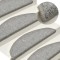 vidaXL Covorașe pentru scări, 15 buc., 56x17x3 cm, gri deschis, semirotunde