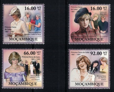 MOZAMBIC 2011 - Printesa Diana /serie completa MNH foto