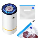 Set Aparat de Vidat alimente Koken + 10 pungi de vidat incluse, aparat tip pompa, portabil, 3W