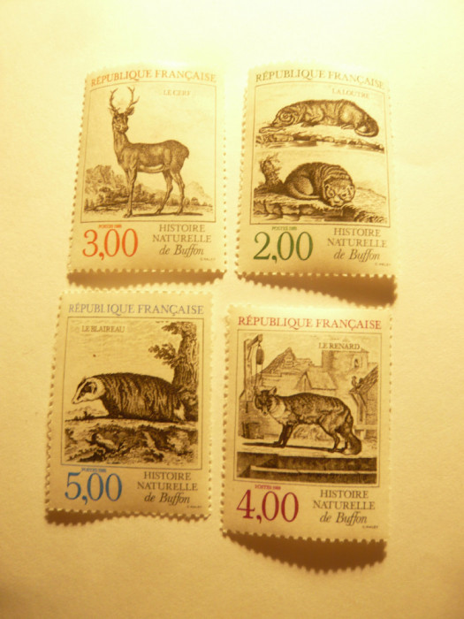 Serie Fauna Franta 1988 , 4 valori