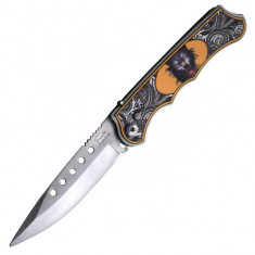 Cutit briceag 24 cm, model Angry Wolf cu buton deschidere si sistem de blocare... foto