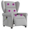 VidaXL Scaun reclinabil electric pentru masaj Cloud Grey Fabric
