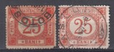 ROMANIA 1896/1899 TAXA DE FACTAGIU FILIGRAN STEMA+FILIGRAN PR INTORS STAMPILAT