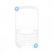 Capac frontal BlackBerry 9300 Curve alb ASY-30868-007