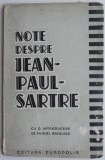 Note despre Jean Paul Sartre