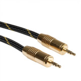 Cablu audio Jack stereo 3.5mm GOLD T-T ecranat 10m, Roline 11.09.4289