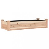 Cumpara ieftin Strat de gradina inaltat cu captuseala, 120x45x25 cm, lemn brad