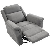 HOMCOM Fotoliu Reclinabil Manual 155&deg; cu Suport pentru Picioare, Rotativ 360&deg;, pentru Living, Gri Deschis | Aosom Romania