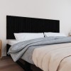 VidaXL Tăblie de pat pentru perete, negru, 185x3x60 cm, lemn masiv pin 824867