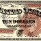 10 dolari 1880 Reproducere Bancnota USD , Dimensiune reala 1:1