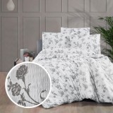 Lenjerie de pat creponata 100% bumbac (crep26) cu husa