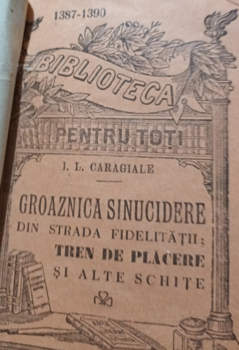 GROAZNICA SINUCIDERE IN STRADA FIDELITATII BIBLIOTECA PTR.TOTI 1387 1390
