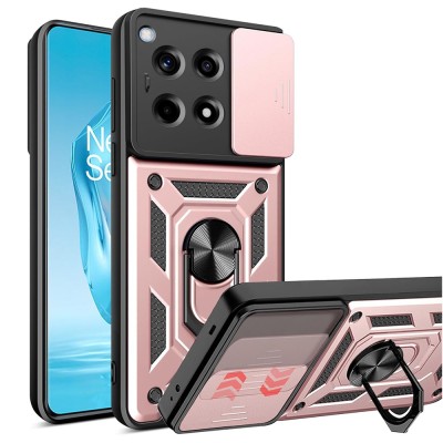 Husa OnePlus 12R protectie camera Techsuit CamShield Series, roz foto