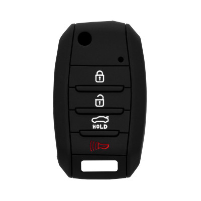 Husa pentru cheie Kia Carens, Amanti, Soul - Techsuit Car Key Case (1003.04) - Black foto