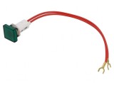 Lampă de control cu neon plată verde &Oslash;16mm 230VAC