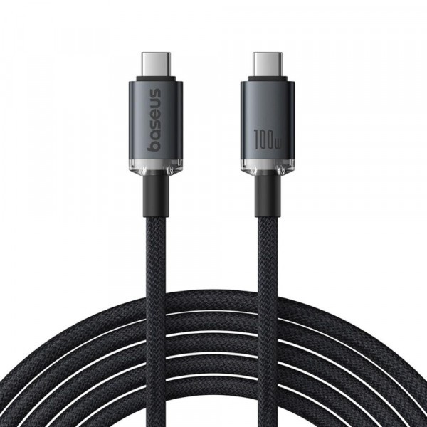 Cablu Date si Incarcare USB-C - USB-C Baseus Crystal Shine Series, 100W, 1.5m, Negru P10318204111-00