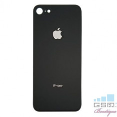 Capac Baterie Spate iPhone 8 Cu Adeziv Sticker Negru foto