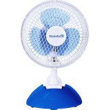 Cumpara ieftin Ventilator Birou Hausberg HB5550, 20W, 2 Viteze, 15cm, Prindere Clips/Suport, Alb/Albastru