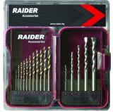 Set 17 burghie HSS combinate metal si beton 1.5 - 10 mm Raider