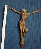 Corpus Hristos 20x15 cm. metal bronz turnat patina veche