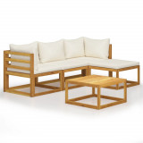 Set mobilier gradina cu perne, 5 piese, lemn masiv acacia GartenMobel Dekor, vidaXL