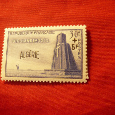 Serie Algeria colonie franceza 1952 supratipar Algerie / timbru francez monument