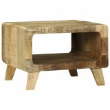 VidaXL Masă de Cafea 50x50x35 cm Lemn Masiv Mango Brut